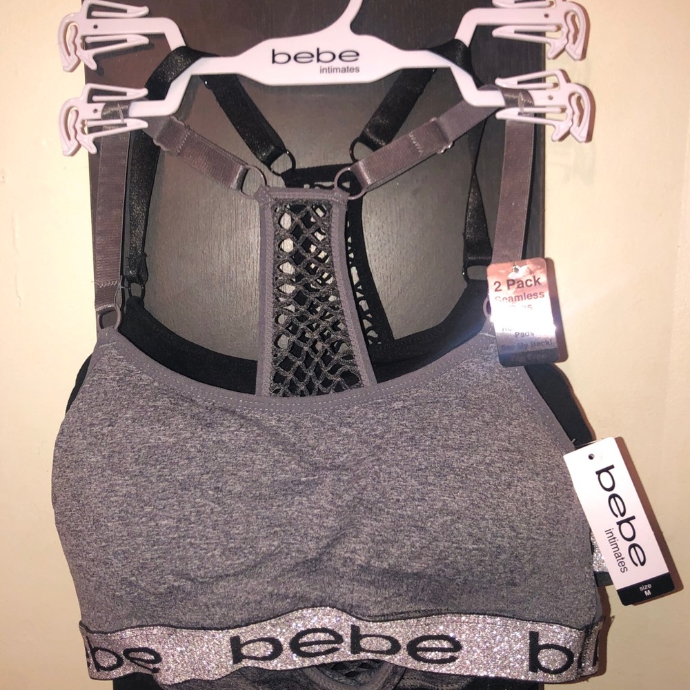 Bebe Logo Sports Bra Set ( 2 bras )